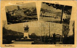 Dunaföldvár, Missziósház, Piactér, Park részlet a hősök szobrával (ragasztónyom / glue marks)