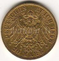 D. Reich/Poroszország 1898 20M 7,965g  arany II. Wilhelm T:3+ aranyáron !