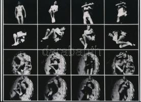 cca 1977 Hajas Tibor (1946-1980) képzőművész performansza, 1 db modern nagyítás a néhai Népművelési Intézet képzőművészeti referensének gyűjteményéből, jelzés nélkül, 15x21 cm