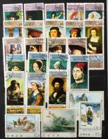 Vegyes motívum összeállítások 8 lapos A4 Philux berakóban, benne sport, állat, művészet, űrutazás, v...