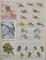 Madagaszkár kis összeállítás motívum sorokból és blokkokból 6 lapos A4 berakóban az 1990-es évekből