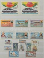 Madagaszkár kis összeállítás motívum sorokból és blokkokból 6 lapos A4 berakóban az 1990-es évekből