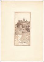 Jelzés nélkül: Veszprém rézkarc. 6x12 cm