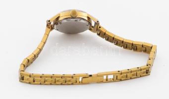 Candino svájci női karóra, mechanikus, 17 köves, aranyozott fém szíjjal, működik, d: 2 cm