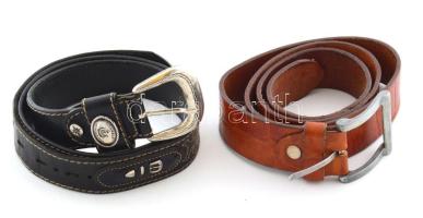 2 darab bőr öv, egyik olasz, jó állapotban.