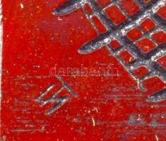 Tavaszy Noémi (1927-2018): Álmodik a nyomor. Fém nyomódúc-klisé. Jelzett a dúcon. Tavaszy Noémi auto...