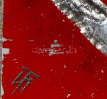 Tavaszy Noémi (1927-2018): Halálvirág: a csók. Fém nyomódúc-klisé. Jelzett a dúcon. Tavaszy Noémi au...