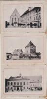 Kolozsvár, Cluj; leporellofüzet 9 képpel, papír tokban / leporello postcard booklet, with 9 images, ...