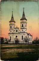 1940 Naszód, Nasaud; Biserica romaneasca gr.-cat. M. Onisor / Görögkatolikus templom / church + "TÁBORI POSTAHIVATAL 29" (r)