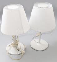 Artemide Manufaktúra, Adrien Gardere designer: "Melampo" lámpa pár. Fém, textilanyag búrákkal, jelzett, jó állapotban, m: 39,5 cm /// Artemide Manufactory, designer Adrien Gard?re: "Melampo" lamp pair. Metal with fabric lampshades, marked, in good condition, height: 39.5 cm.