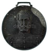 1944. "Magyar Királyi Gábor Áron Honvéd Tüzérségi Hadapródiskola" kétoldalas Zn díjérem gravírozással. Szign.: Gács Lajos (1905-1981) (45mm) T:XF,VF korr.