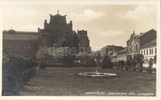 Prostejov Smetana square with theatre