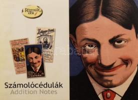 Számolócédulák. Addition Notes. Számolócédula katalógus. Régmúlt idők 1. S. Nagy Anikó előszavával. Bp., 2003, Bedő Bt., 2+200+2 p. CD-rom melléklettel. Kiadói spirálkötés. Belehelyezve 1 db eredeti számolócédula, amely a katalógusban ilyen színnyomással nem szerepel!