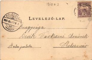 1900 Gyulafehérvár, Karlsburg, Alba Iulia; Erstes Festungsthor, Karlsthor / Első várkapu és Károly k...