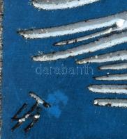 Tavaszy Noémi (1927-2018): Téli erdő. Fém nyomódúc-klisé. Jelzett a dúcon. Tavaszy Noémi autográf fe...