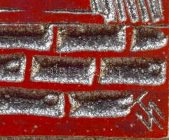 Tavaszy Noémi (1927-2018): Hóvár-bércek alatt. Fém nyomódúc-klisé. Jelzett a dúcon. Tavaszy Noémi au...