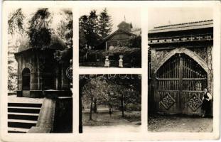 1943 Kézdivásárhely, Targu Secuiesc; mozaiklap, Székely kapu. Kovács kiadása / multi-view postcard (EK)