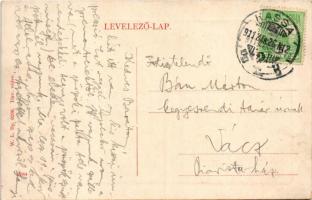 1911 Kassa, Kosice; Fő utca a szökőkúttal. W.L. Bp. 6208. / main street, fountain (fl)