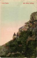 Rév, Vad, Vadu Crisului; Zichy cseppkőbarlang, a Két püspök szikla. Az E.K.E. kiadása / rock formations near the stalactite cave (EK)
