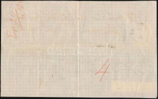 1868 Kézírásos szállítólevél "LAUT ANGABE" bélyegzéssel, 5kr okmánybélyeggel, "KECSKE...