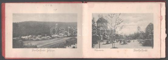cca 1900-1910 Bártfafürdő. Kiadja: Divald Adolf, Bártfa. 16 db fekete-fehér fotót tartalmazó leporel...