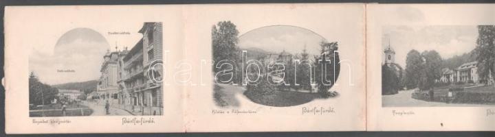 cca 1900-1910 Bártfafürdő. Kiadja: Divald Adolf, Bártfa. 16 db fekete-fehér fotót tartalmazó leporel...