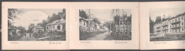 cca 1900-1910 Bártfafürdő. Kiadja: Divald Adolf, Bártfa. 16 db fekete-fehér fotót tartalmazó leporel...