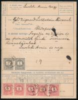 1892 31kr díjjegyes táviratlap belül 2 x 1kr + 5 x 5kr díjkiegészítéssel, "APAGY" - "NYÍREGYHÁZA"