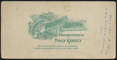 1903 tiszaeszlári Pásztor Mária (1858-1937) Ady Endre édesanyjának feliratozott kabinetfotója. 7x17 ...