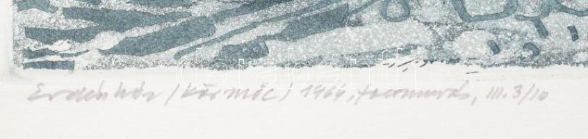 Luzsicza Lajos (1920-2005): Erdészház (Körmöc). Foltmarás, papír. Jelzett. Számozott (3/10). Luzsicz...