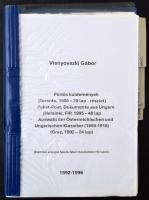 Visnyovszki Gábor: Portós küldemények, Paket-Post + gráci kiállítás 1992-1996-os kiállítási anyagok összesen 92 fekete-fehér fénymásolt oldalon