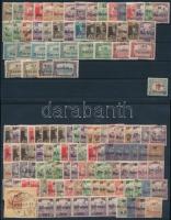 Baranya I. 1919 128 db bélyeg, közte antikva számok, eltolódott felülnyomások és lemezhibák, Bodor vizsgálójellel