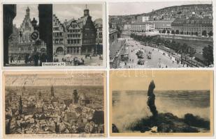 21 db RÉGI külföldi város képeslap, vegyes minőségben / 21 pre-1945 foreign town postcards in mixed quality