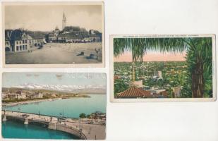 21 db RÉGI külföldi város képeslap, vegyes minőségben / 21 pre-1945 foreign town postcards in mixed ...