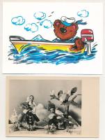 21 db MODERN humoros motívum képeslap / 21 modern humour motive postcards