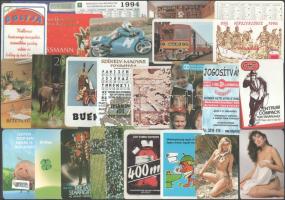 37 db vegyes kártyanaptár, közte két erotikus (az egyik sérült)