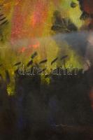 Angyalföldi Szabó Zoltán (1929-2014): Színpompás táj, 1985. Pasztell, papír, jelezve balra fent. Üve...