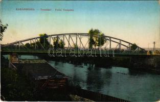 Karánsebes, Caransebes; Temes híd. W.L. Bp. 1470. 1911-14. / Podul Timisului / Timis river bridge (EK)