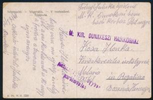 1918 Tábori posta képeslap / Field postcard "M. KIR. DUNAKESZI HADIKORHÁZ"