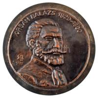 1983. "Orbán Balázs 1820-1890" egyoldalas bronz plakett. Szign.: SZJ (86mm) T:AU