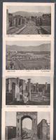 4 db régi olasz városképes leporelló: Ricordo di Milano, Venezia, Pompei, Roma. Változó állapotban