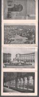 4 db régi olasz városképes leporelló: Ricordo di Milano, Venezia, Pompei, Roma. Változó állapotban