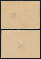 1953 Népviselet sor 2 db ajánlott Budapest helyi FDC-n / Mi 1330-1337 on FDC's