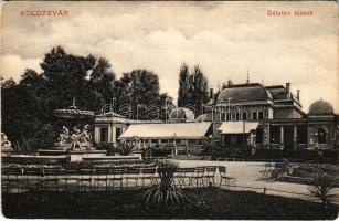 Kolozsvár, Cluj; Sétatéri kioszk. W.L. Bp. 998. 1910. / kiosk, restaurant (kopott sarkak / worn corners)