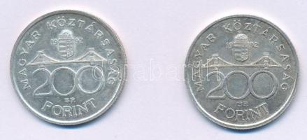 1992. 200Ft Ag "MNB" (2x) T:AU,XF patina
Adamo F13