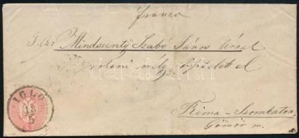 ~1864 5kr levélen / on cover "IGLÓ" - Rimaszombat