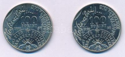 1990. 100Ft Cu-Ni-Zn "Fáy András" (2x) T:UNC,AU Adamo EM112