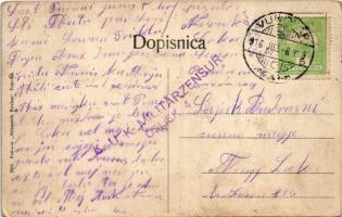 1916 Vukovár, Vukovar; Glavni trg., Fotograf. Sriemskih Novina / Fő utca, fényképész, Sigmund Frank ...