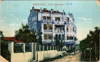 1914 Crikvenica, Cirkvenica; Hotel Miramare szálloda / hotel. Ed. Feitzinger's Kunstverlag No. 114. Quarn. 1908/18. (EM)