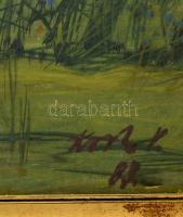 Koch Vilmos (1927-2006): Búzamező. Olaj, farost, jelzett, hátoldalán Képcsarnok Vállalat címkéjével....